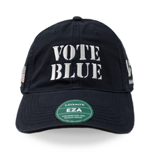 Load image into Gallery viewer, Vote Blue (Navy Blue Unstructured Cap)