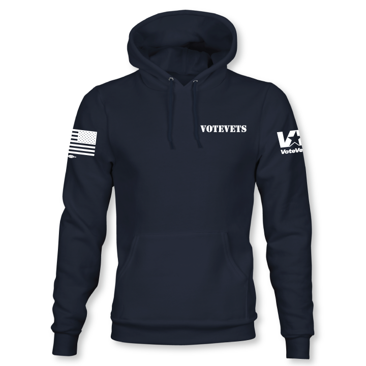 VoteVets Logo (Navy Pullover Hoodie)