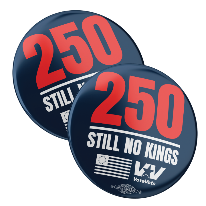 250 Still No Kings - Navy Buttons (2 pack)