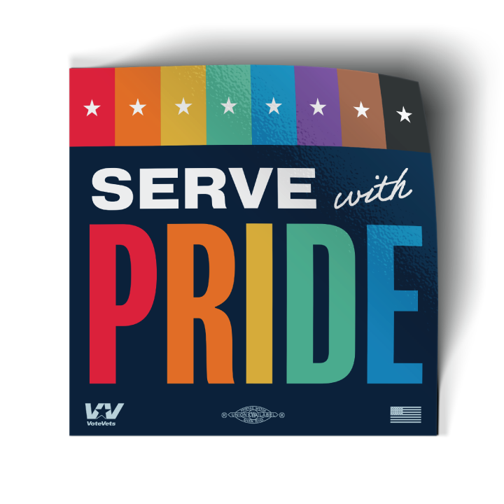 Serve With Pride Sticker (5 pack)