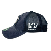 Load image into Gallery viewer, Veterans Against Trump (Navy Trucker Cap)