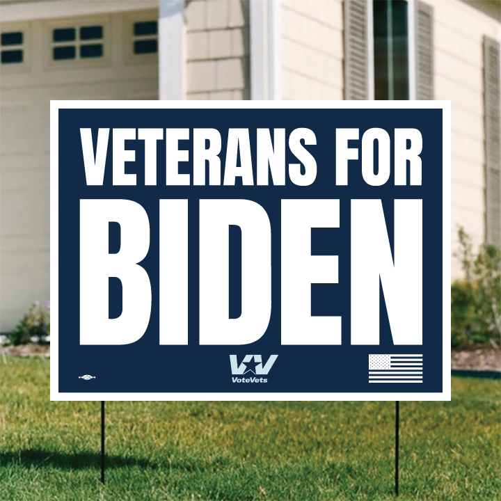 Veterans For Biden Yard Sign