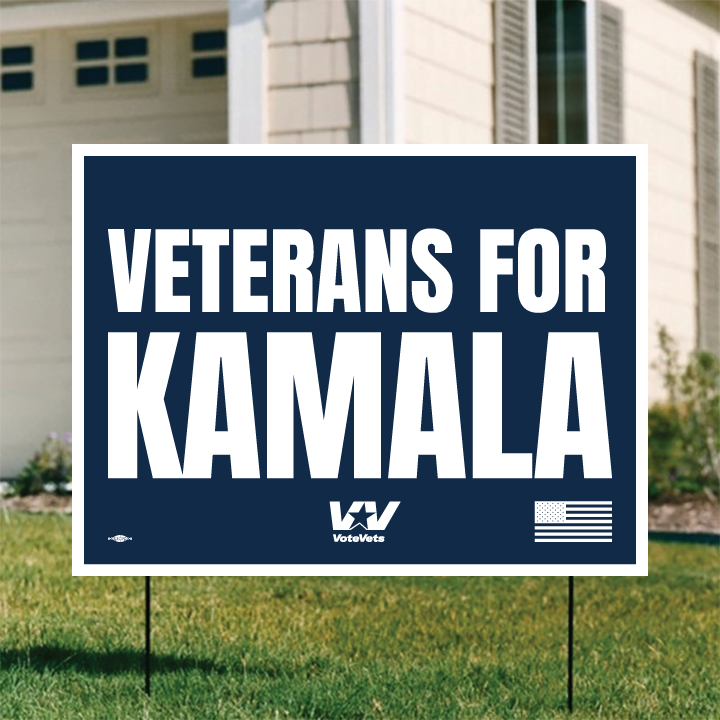 Veterans For Kamala Yard Sign – VoteVets PX