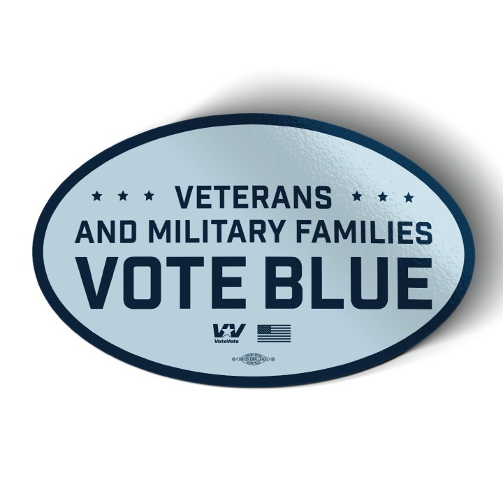 Vote Blue Oval Sticker (2 pack)