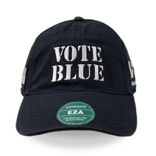 Load image into Gallery viewer, Vote Blue (Navy Blue Unstructured Cap)

