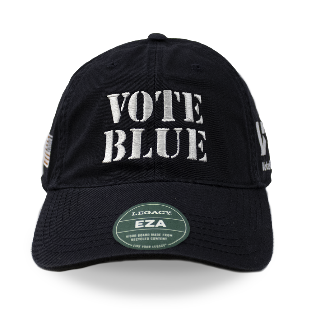 Vote Blue (Navy Blue Unstructured Cap)